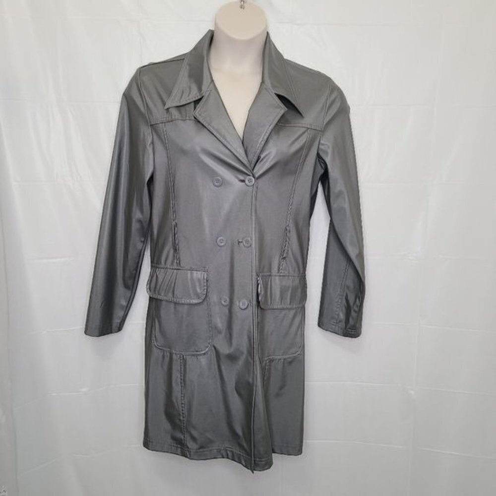 Louise Paris Silver Trench Coat